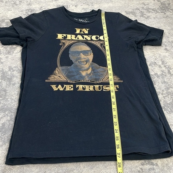 Lot of 2 James Franco Graphic T Shirts Tees Black Short Sleeve Sz M - Picture 12 of 12